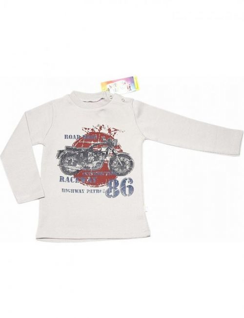Chlapecké smetanové tričko s motorkou