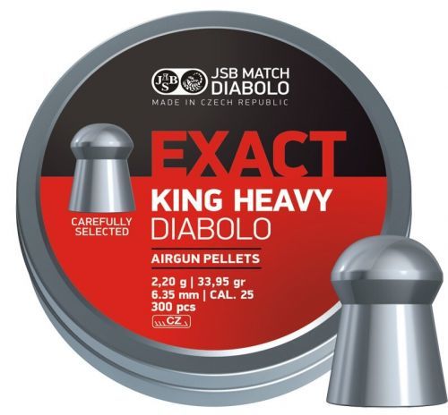 Diabolky Exact King Heavy 6.35 mm JSB® / 150 ks (Barva: Vícebarevná)