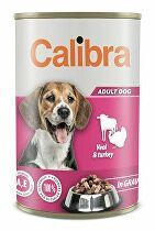 Calibra Dog  konz.telecí+krůtí v omáčce 1240g NEW 5+1 zdarma ( do vyprodání)