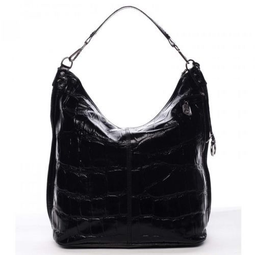 Velká kožená dámská kabelka černá - ItalY Celinda černá