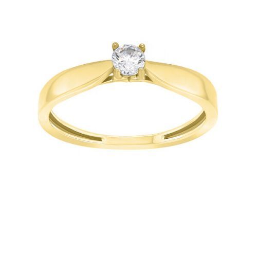 Brilio Nadčasový zásnubní prsten ze žlutého zlata GR