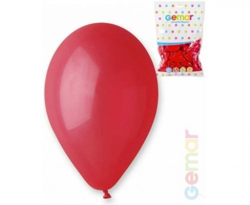 GEMAR Balónek nafukovací 26cm Pastelový ČERVENÝ 1ks