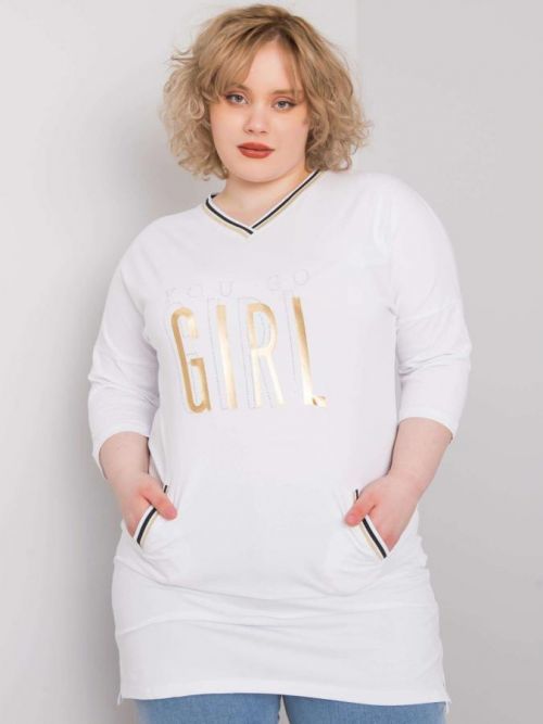 BÍLÁ DÁMSKÁ TUNIKA GIRL RV-BZ-6486.21P-WHITE Velikost: ONE SIZE