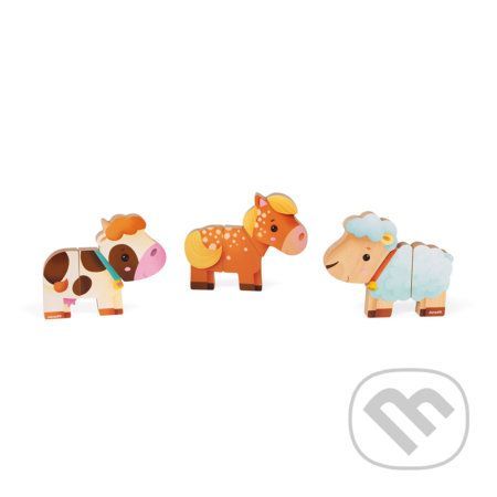Magnetické postavičky Farma 3 ks - Janod