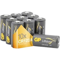 Lithiová fotobaterie CR-123A GP Batteries GPCR123A, 1400 mAh, 3 V, 10 ks