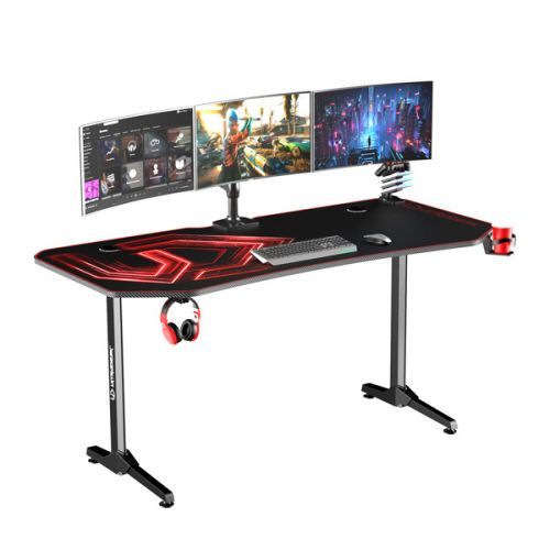 Herní stůl ULTRADESK FRAG XXL RED – černá/červená, 160x75 cm