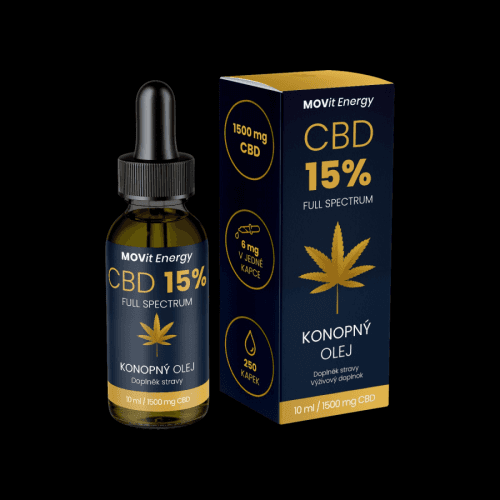 MOVit CBD 15% Full Spectrum konopný olej 10ml