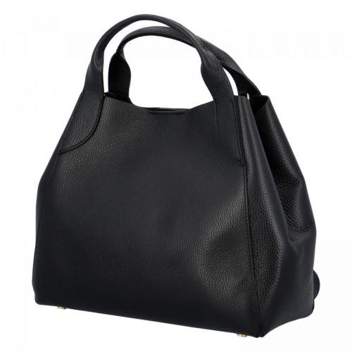 Kožená kabelka do ruky Tris, černá