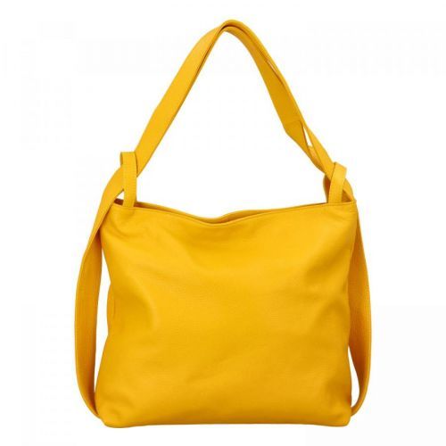 Stylová kožený kabelko batoh  , žlutá