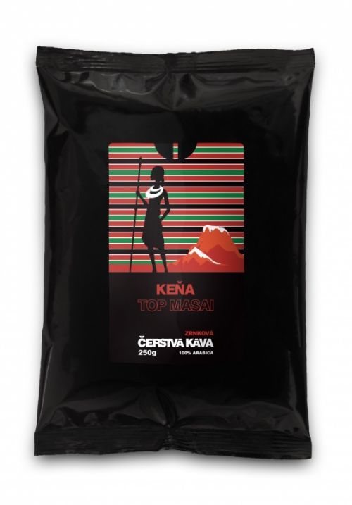 Káva Keňa Top Masai - zrnková sáček 250g Čerstvá Káva