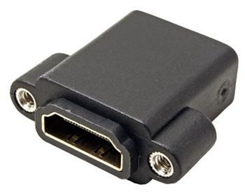 Spojka HDMI F - F, 4K, montáž do panelu, zlacené konektory