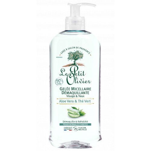 Le Petit Olivier Micelární čisticí gel Aloe Vera a Zelený čaj (Micellar Cleansing Gel) 400 ml