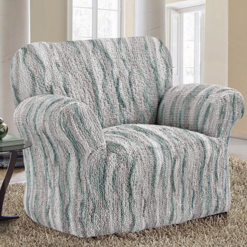 Bielastické potahy OCEANO NOVÉ modré křeslo (š. 60 - 110 cm)