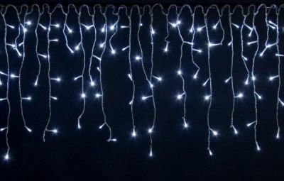 Vánoční světelný déšť 600 LED studená bílá - 15 m