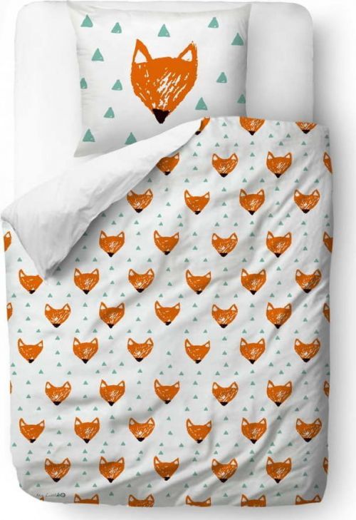 Bavlněné dětské povlečení Mr. Little Fox Orange Heads, 100 x 130 cm