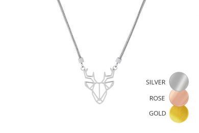 Deer Steel Pendant Rose Deer Pendant