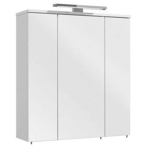 Xora SKŘÍŇKA SE ZRCADLEM, bílá, 65/72/20 cm