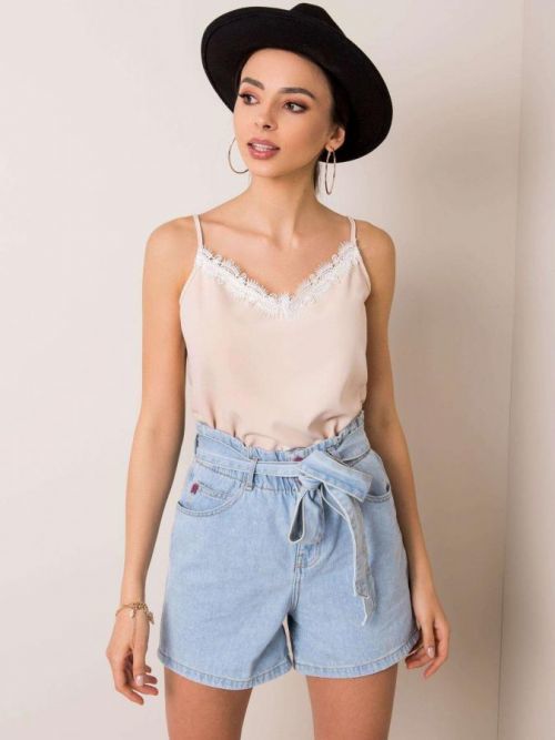 DÁMSKÝ BÉŽOVÝ TOP LK-TP-507650.27-BEIGE Velikost: 40