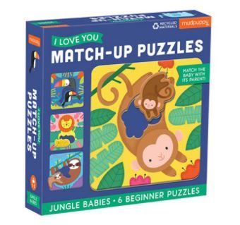 Mudpuppy Match-Up Puzzle - Mláďata z džungle