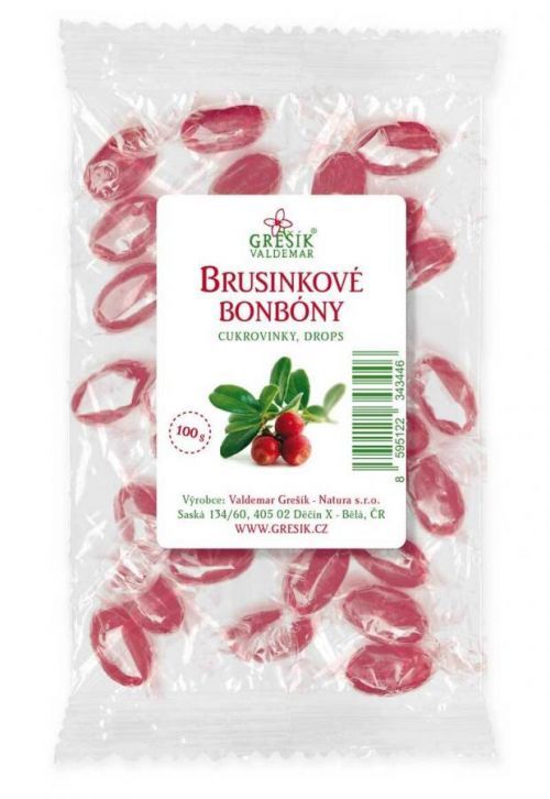 Valdemar Grešík Brusinkové bonbóny 100 g