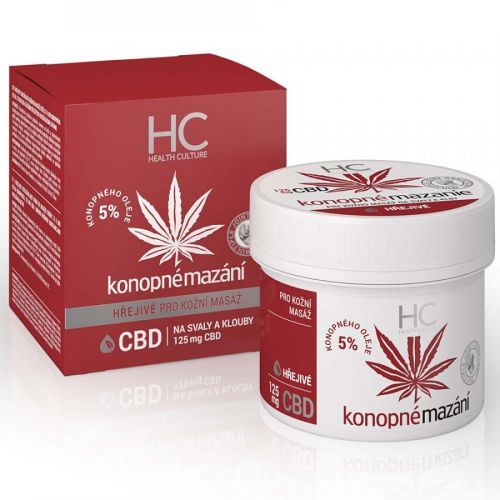 HEALTH CULTURE CBD Konopné mazání hřejivé 125 ml