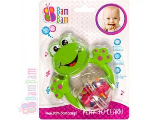 ET BAM BAM Chrastítko plastové ŽABKA pro miminko