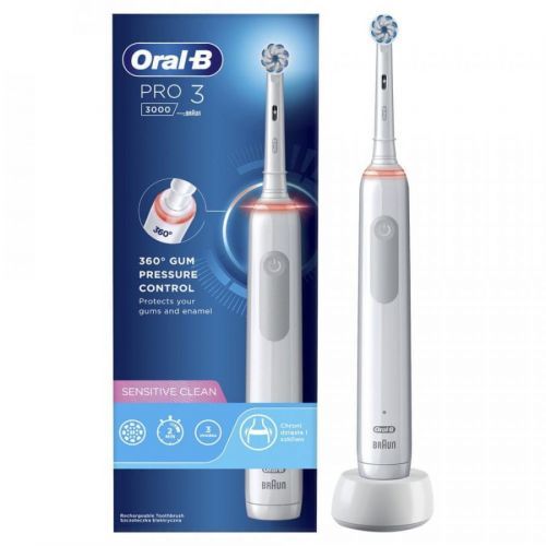 Oral-B elektrický zubní kartáček Pro 3 - 3000 bílá s designem od Brauna 