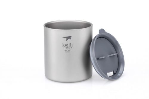 Titanový termohrnek Mug Keith® / 600 ml (Barva: Stříbrná)