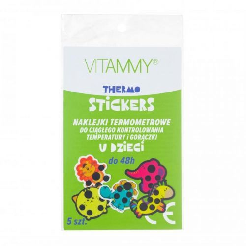 Vitammy Thermo stickers Nálepky s teploměrem na nepřetržité měření teploty 5ks