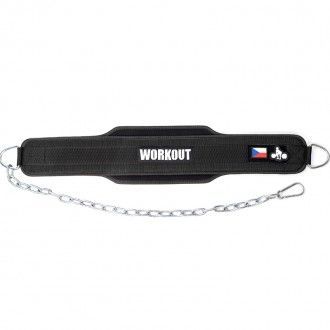 Workout Opasek na závaží s řetězem - dip belt WORKOUT WOR196