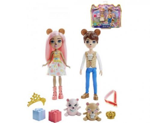 MATTEL Enchantimals set panenky Royal Braylee Bear a Brannon Bear s doplňky