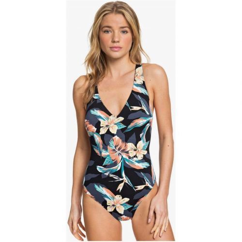 plavky ROXY - Pt Beach Classics One Piece Anthracite Tropicoco S (KVJ6)