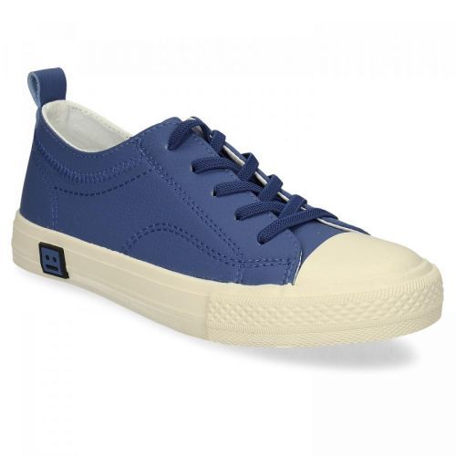 Modré dětské tenisky s koženou stélkou