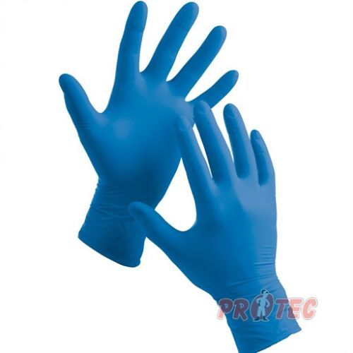 Nepudrované jednorázové nitrilové rukavice XL modrá