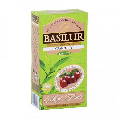 BASILUR Magic Green Cranberry zelený čaj 25 sáčků