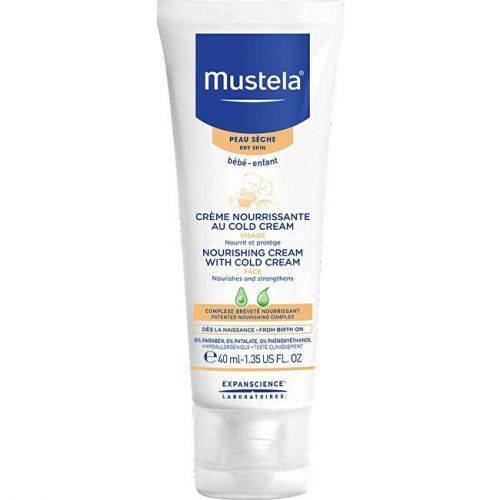 Mustela Dětský vyživující krém na obličej pro suchou pleť (Nourishing Face Cream with Cold Cream) 40 ml