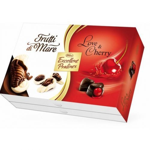 Bonboniera Excellent Pralines Mare & Cherry - Čokoládové mořské plody a višné v likéru 338g Vobro
