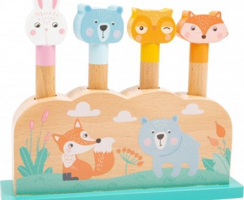 Small Foot Dřevěná vystřelovací hra zvířátka