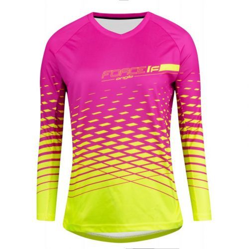 Dres Force Angle MTB - dámské, dlouhý, růžovo-fluo - velikost 2XL