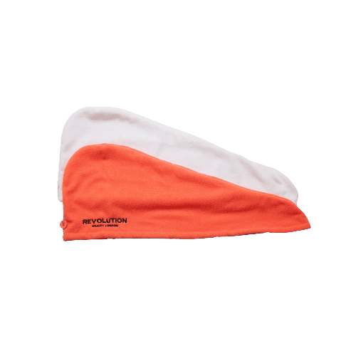 Revolution Haircare Microfibre Hair Wrap Elastický turban na vlasy white/coral