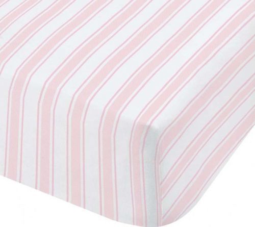 Růžovo-bílé bavlněné povlečení Bianca Check And Stripe, 90 x 190 cm