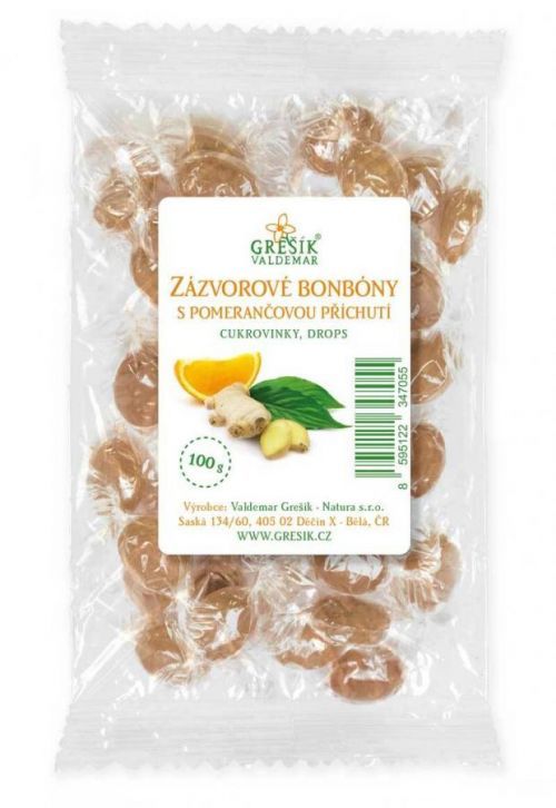 Zázvorové bonbóny s pomerančovou příchutí 100 g