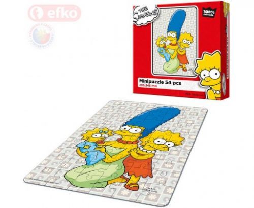 EFKO Puzzle The Simpsons Holky ze Spriengfieldu skládačka 21x15cm 54 dílků v krabici