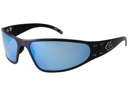 Sluneční brýle Wraptor Polarized Gatorz® – Smoke Polarized w/ Blue Mirror, Černá (Barva: Černá, Čočky: Smoke Polarized w/ Blue Mirror)