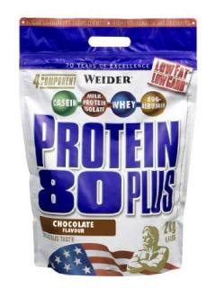 Weider, Protein 80 Plus, 2000 g, Lískový ořech - Nugát