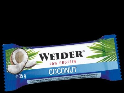 Weider, 20% protein bar, 35g, coconut
