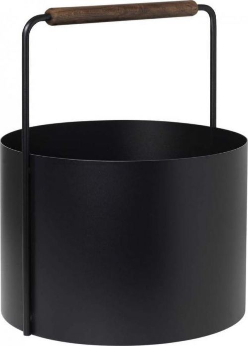 Černý kovový koš na palivové dřevo Blomus Fireplace