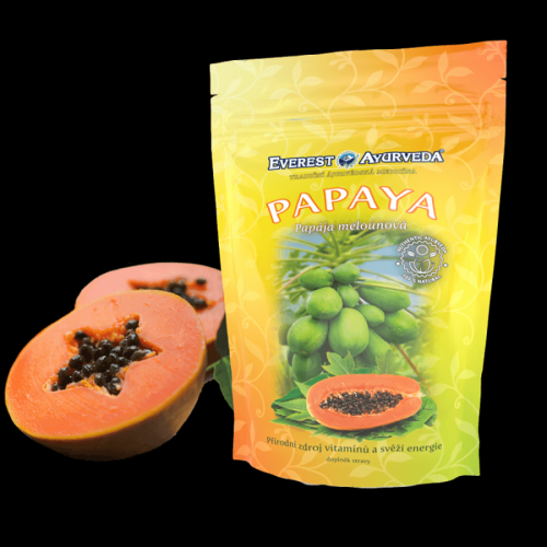 EVEREST AYURVEDA Papaya plod vitamín A, C a vápník sušené ovoce 100 g