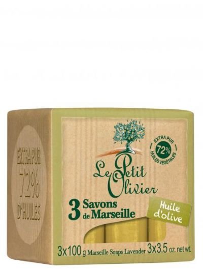 Le Petit Olivier Marseillské mýdlo - Olivový olej (3 kusy) 00058132