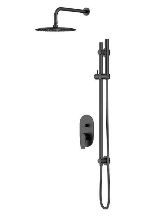 CERSANIT Podomítkový sprchový set B261 INVERTO,černá + zlatá páčka S952-006